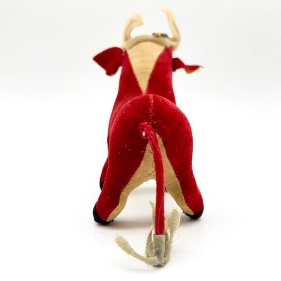 Dream Pets Red Bull/Cow/Ox 1960s R. Dakin & Co. Scarce Plush Stuffed Animal - Picture 3 of 13